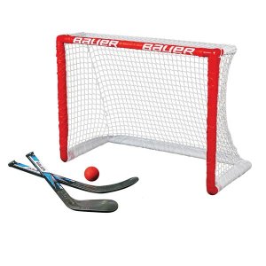 BAUER Knie Hockey Tor Set (inkl. 2 Schl&auml;ger und Ball)