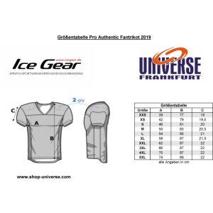 Frankfurt UNIVERSE Authentic Fan Jersey 2019 with number 12 XL Away (orange) - with Number 12
