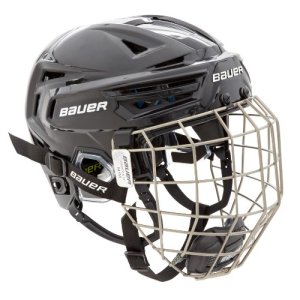 Bauer RE-AKT 150 Helm mit Gitter Senior  schwarz L