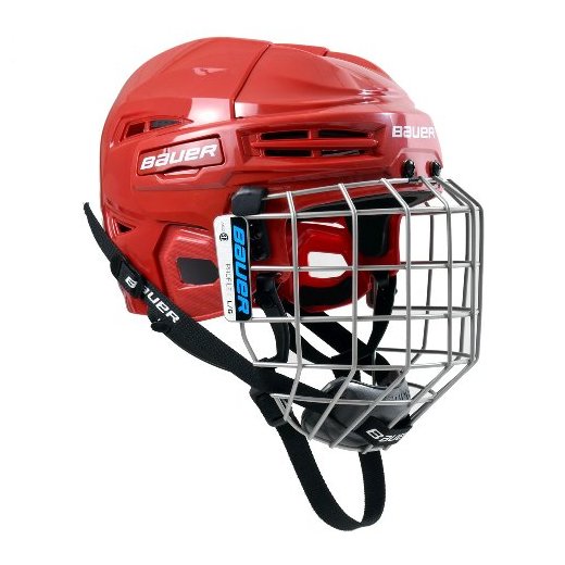 Bauer IMS 5.0 Helmet with Facemask Senior red S