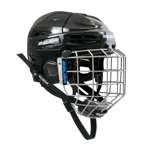 BAUER IMS 5.0 Helm mit Gitter Senior schwarz S