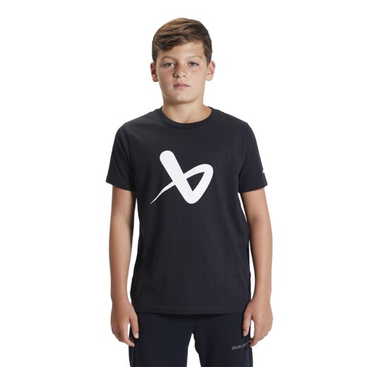BAUER T-Shirt Rundkragen mit Logo schwarz Junior