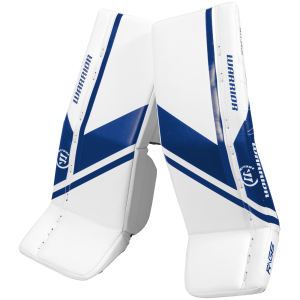 Warrior Ritual G6 E+ Goalie Pads Youth white/blue 20&quot; + 0,5&quot;