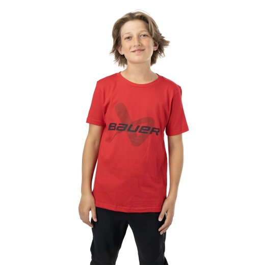 BAUER Core Lockup T-Shirt - rot - Junior