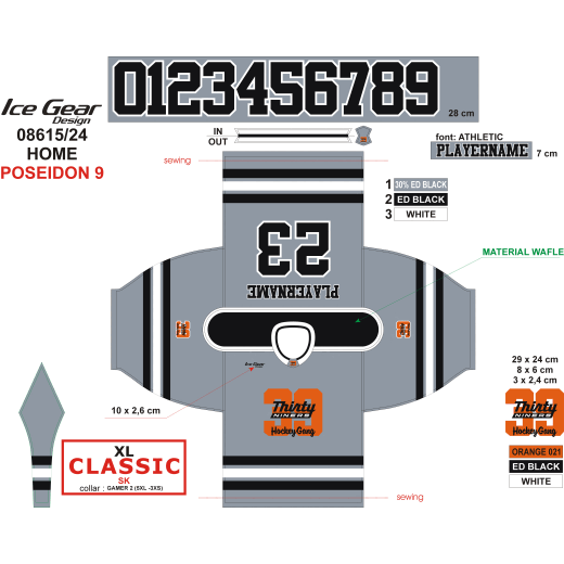 39 Gang Hockey Goalie Trikot HOME