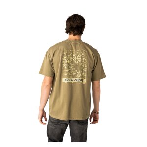BAUER Boxy T-Shirt - topograpy - Senior Moss