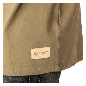BAUER Boxy T-Shirt - topograpy - Senior Moss