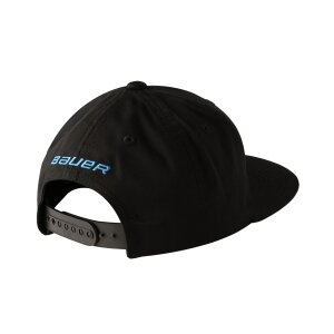 BAUER Flat Brim Snapback Cap - schwarz - Senior