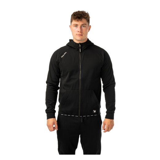 BAUER Fleece Zip Hoodie Team Senior Black