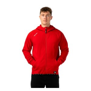 BAUER Fleece Zip Hoodie Team Senior rot