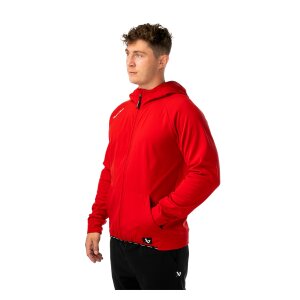 BAUER Fleece Zip Hoodie Team Senior rot
