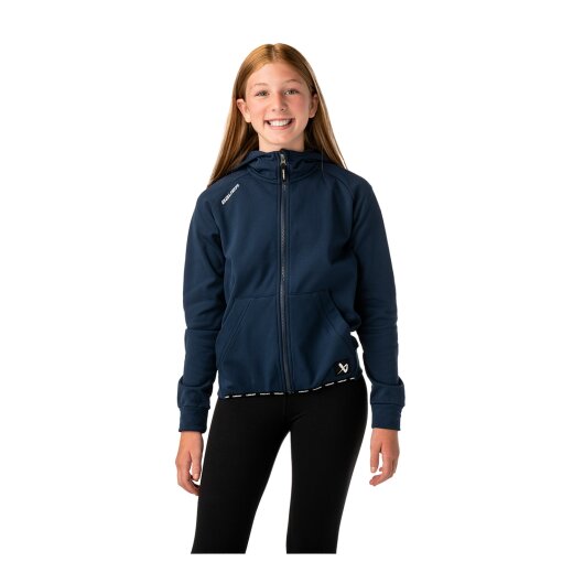 BAUER Fleece Zip Hoodie Team Junior navy